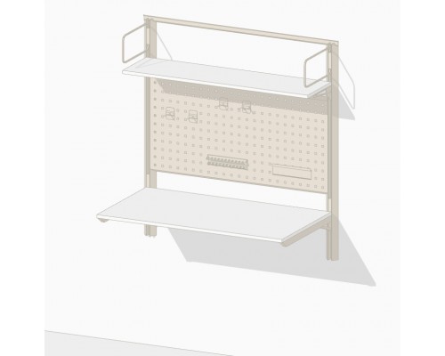 Школьное рабочее место навесное с панелью